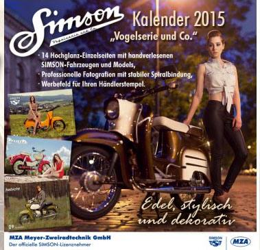Neue Simson-Kalender 2015 eingetroffen